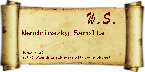 Wendrinszky Sarolta névjegykártya